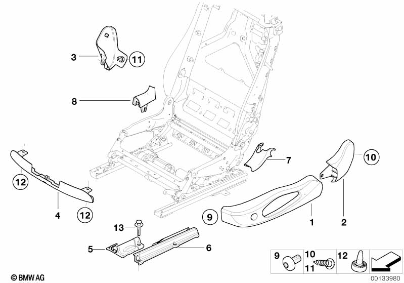 Seat front seat coverings