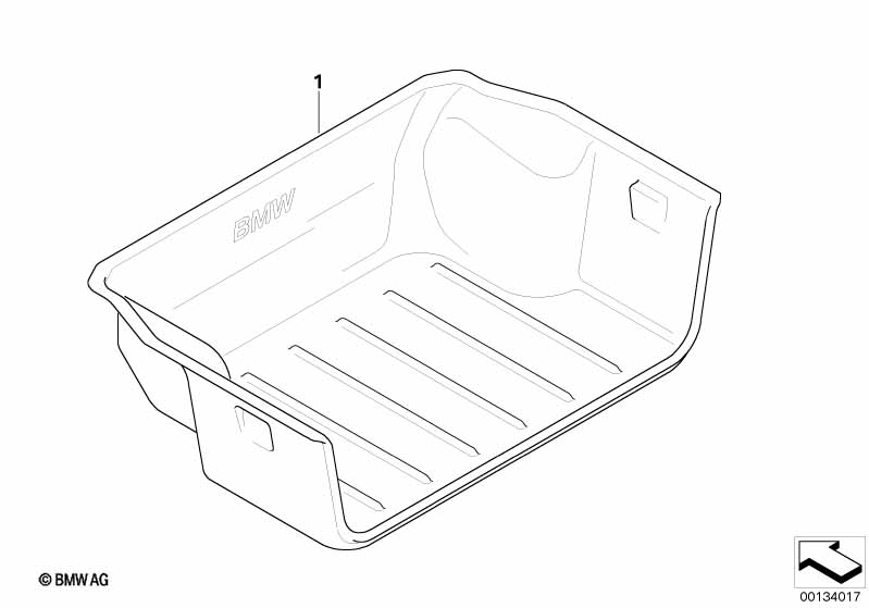 Luggage compartment pan