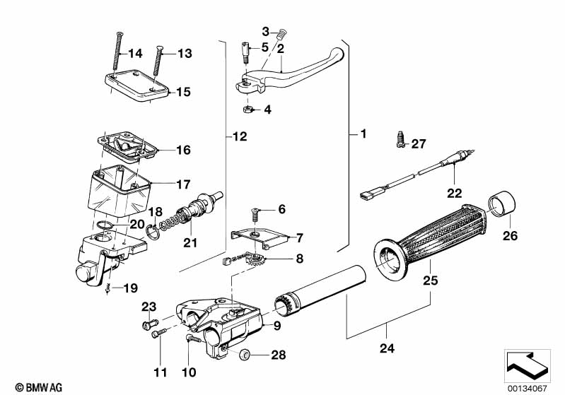 Handle unit, right
