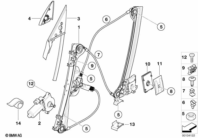 Genuine BMW 51337114596 E85 E86 Sliding Piece (Inc. Z4) | ML Performance UK Car Parts