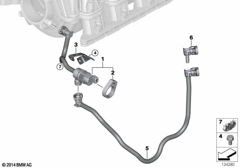 Genuine BMW 13907537113 E63 E60 E64 Fuel Tank Ventilation Valve With