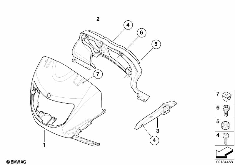 Trim panel upper part