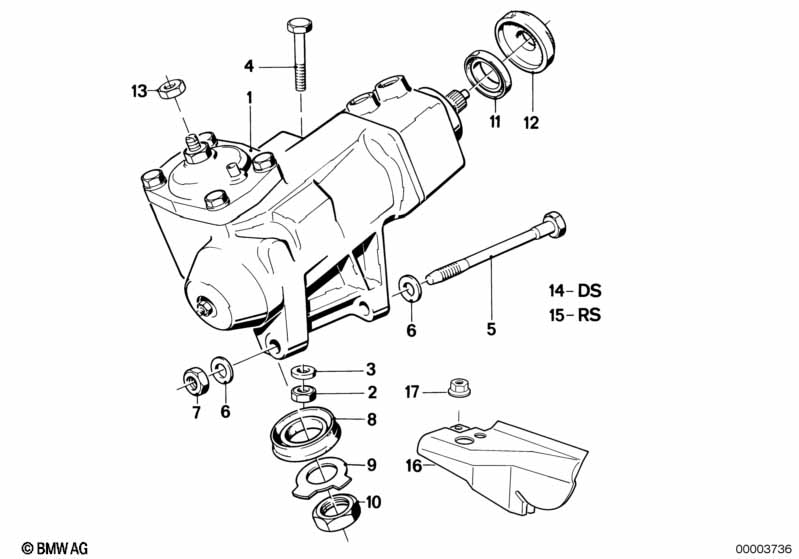 Genuine BMW 32131126622 E28 E24 Exch. Hydro Steering Gear (Inc. M535i, 528i & 635CSi) | ML Performance EU Car Parts