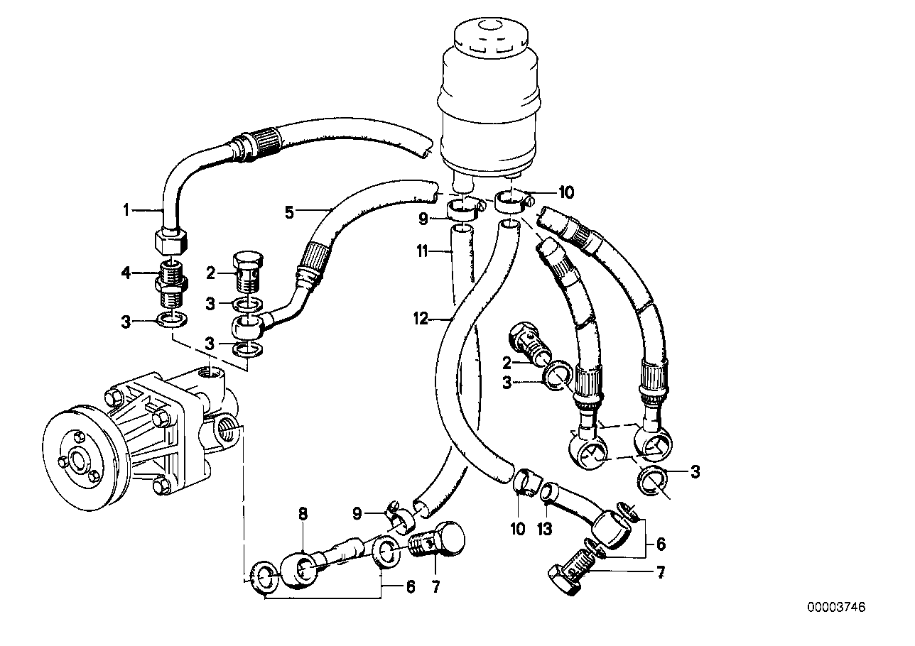 Hydro steering-oil pipes