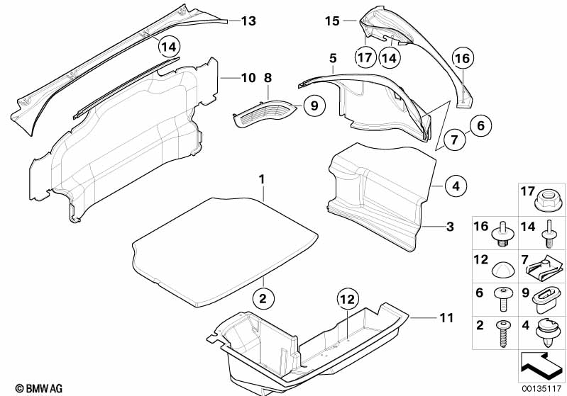 Genuine BMW 51478266981 E52 Trim Panel, Trunk, Bottom, Left P1SP SPORTROT (Inc. ALPINA V8 & Z8) | ML Performance EU Car Parts
