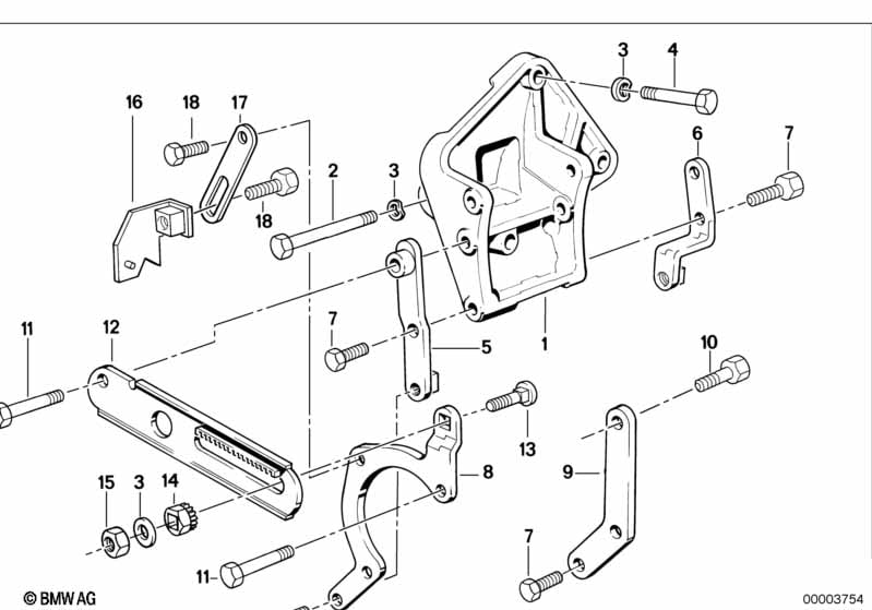 Hydro steering-vane pump/bearing support