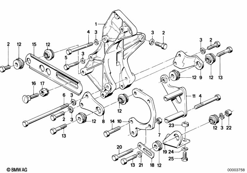Hydro steering-vane pump/bearing support