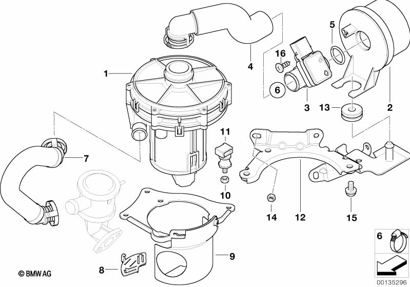 Genuine BMW 11727571592 E46 Air Pump (Inc. 325Ci & 325i) | ML Performance UK Car Parts