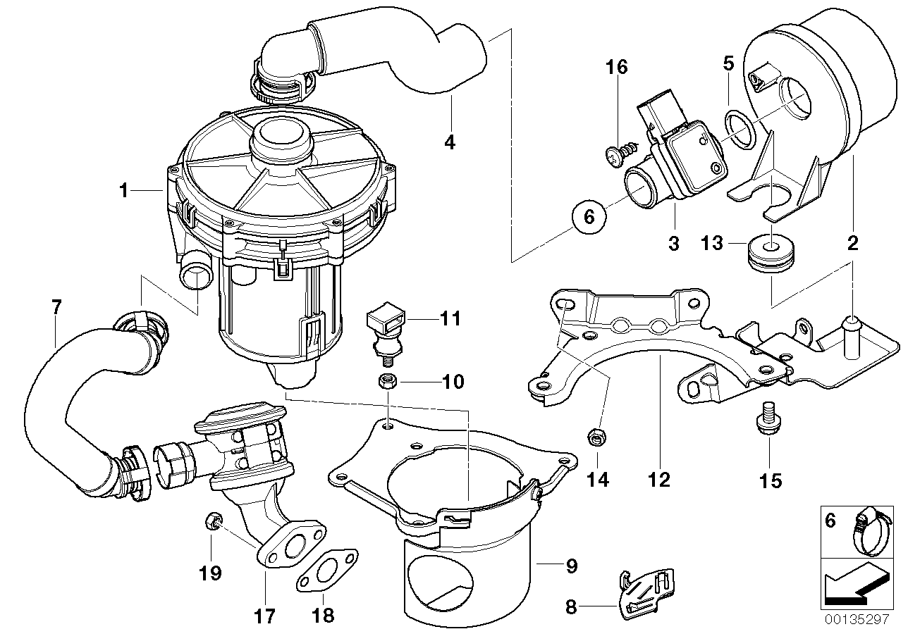Bmw e46 secondary air on sale pump