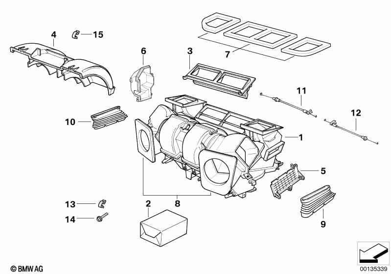 Housing parts automatic air conditioning