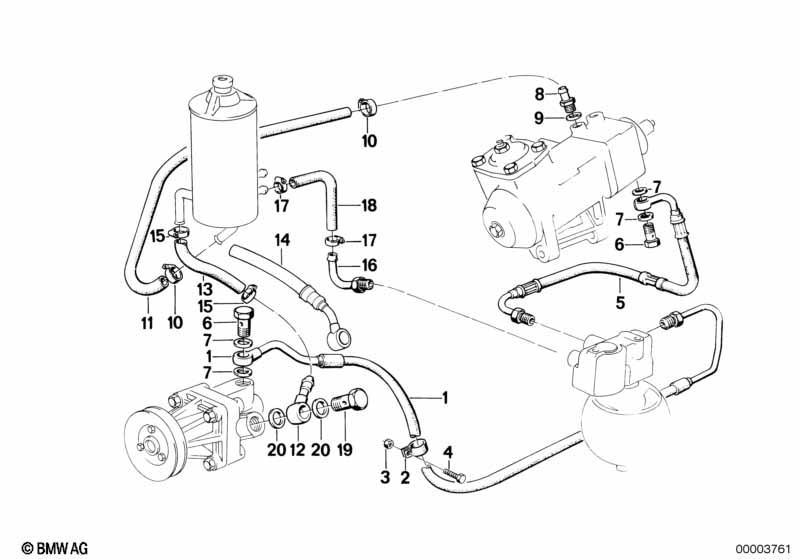 Genuine BMW 32411132526 E28 Pressure Hose Assy (Inc. M5, 528i & 525i) | ML Performance EU Car Parts