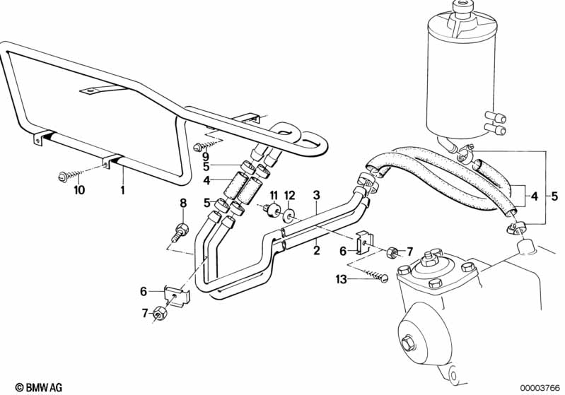 Hydro steering-oil pipes
