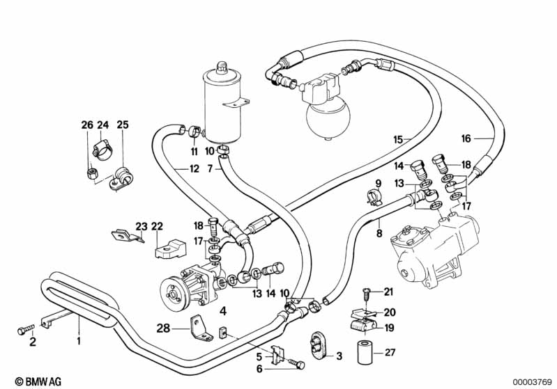 Hydro steering-oil pipes
