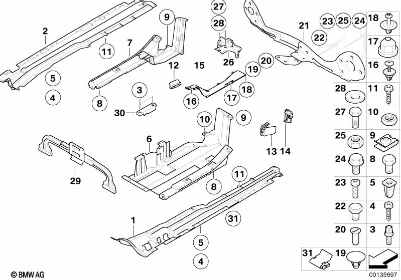 Genuine BMW 07147152984 E53 S-Clamp (Inc. X5 4.4i & X5 4.8is) | ML Performance EU Car Parts
