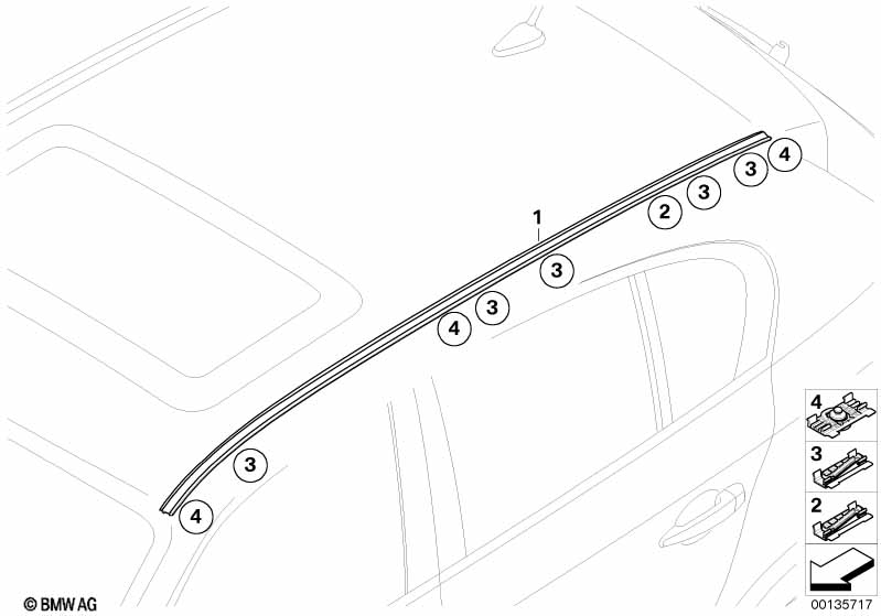 Roof moulding/Roof rail