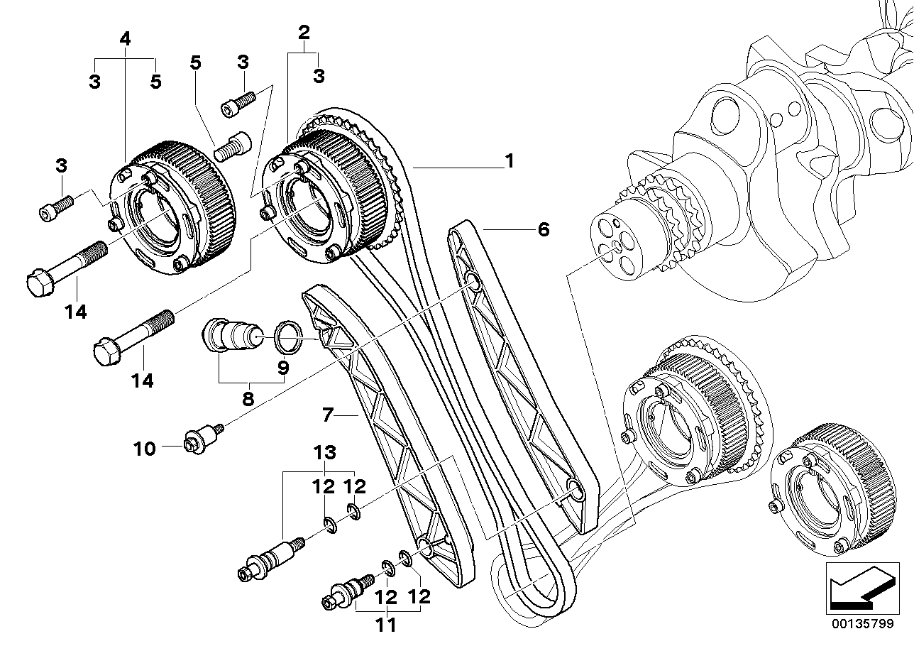 Genuine BMW 11317834163 E60 E61 E63 Timing Chain (Inc. M5 & M6) | ML Performance UK Car Parts