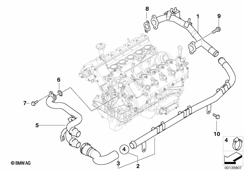Genuine BMW 11537834250 E64 E61 E60 Feed Line (Inc. M5 & M6) | ML Performance EU Car Parts