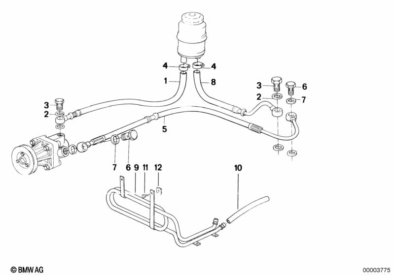 Hydro steering-oil pipes