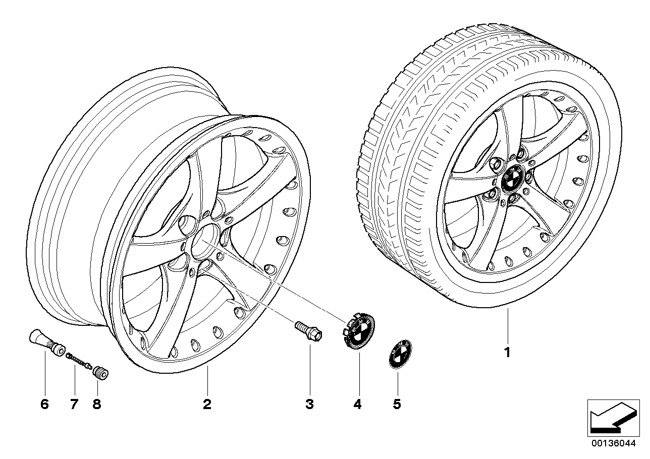 BMW Composite wheel, star spoke 179