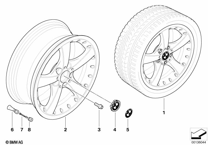 BMW Composite wheel, star spoke 179