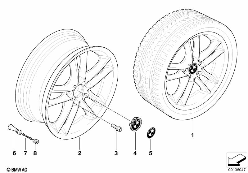 BMW LA wheel/double spoke 182