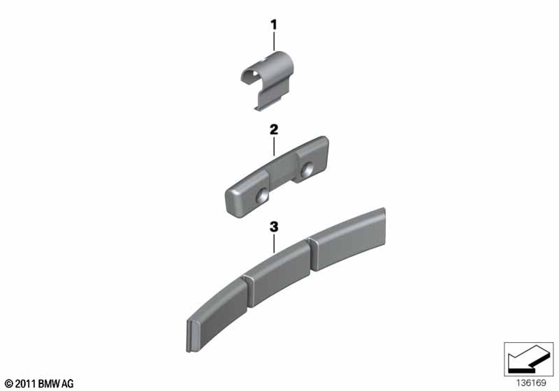 Genuine BMW 36116766327 E92 Balance Weight, Zinc, W. Adhesive Foil 7,5G (Inc. X5 40dX, 330Cd & Hybrid 7) | ML Performance UK Car Parts