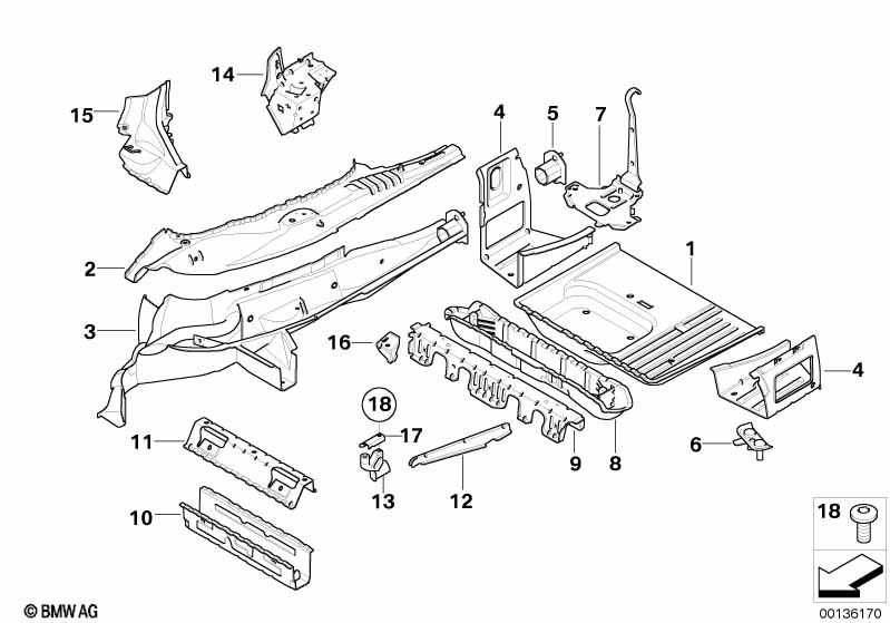 Genuine BMW 41113404990 E83 Rear Silencer Bracket (Inc. X3) | ML Performance EU Car Parts