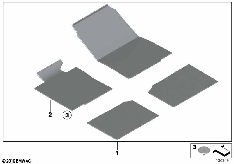 Floor mats, velours