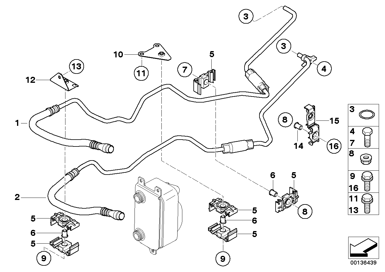 Genuine BMW 17227570975 E65 E66 E67 Oil Cooling Pipe Inlet (Inc. 740i, 735Li & 735i) | ML Performance UK Car Parts