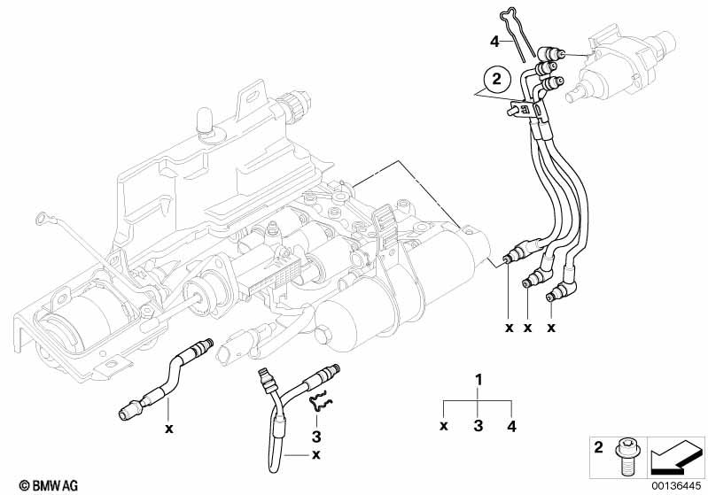 Genuine BMW 23427571293 E85 E46 E61 Hydraulic Pipe Kit (Inc. Z4 3.0i, 330Ci & 525i) | ML Performance EU Car Parts
