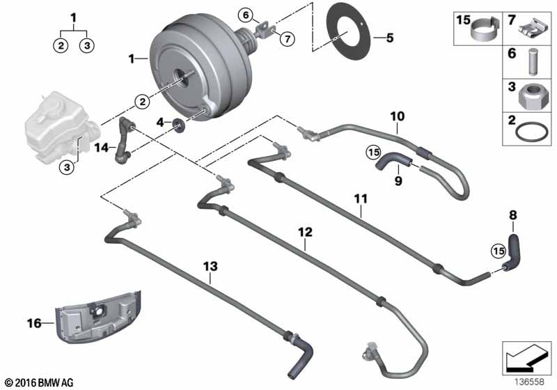 Power brake unit depression