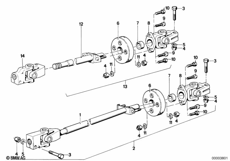 Steer.col.-lower joint assy