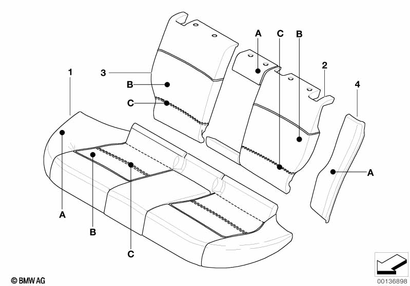 Ind.cover f through-load.syst leather Q9