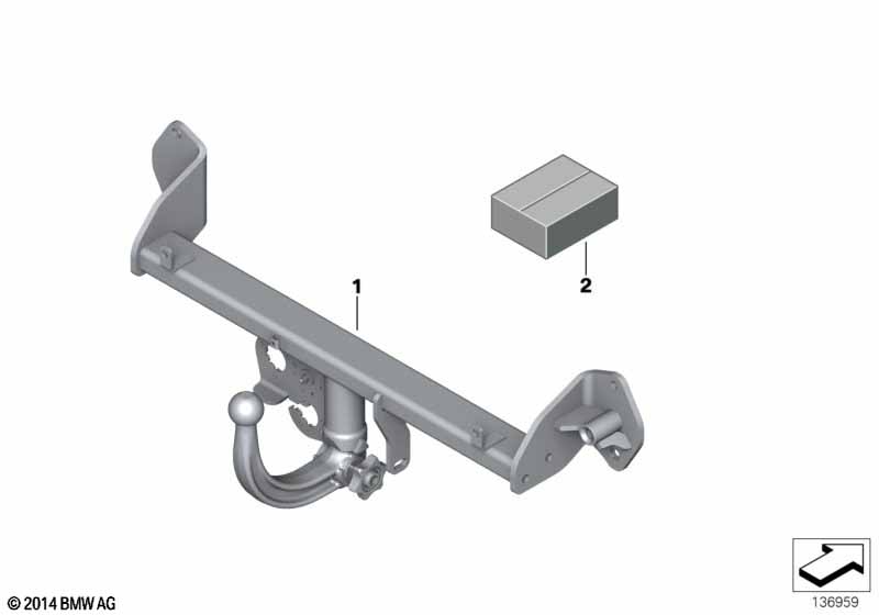 Retrofit kit trailer coupling detachable