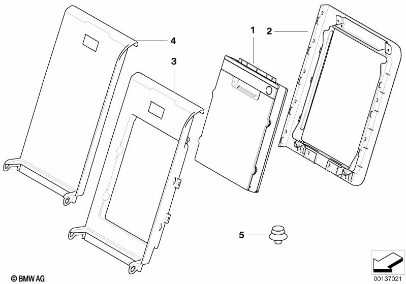 Genuine BMW 52207147377 E61 Armrest Panel AMETHYST (Inc. 525xi, 550i & 523i) | ML Performance EU Car Parts