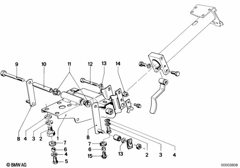 Steering column-bearing sup./single part