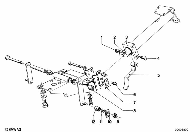 Steering column-bearing sup./single part