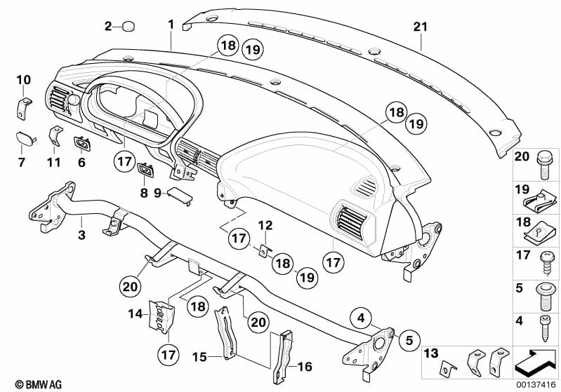 Genuine BMW 51458398844 E36 Switch Covering Left (Inc. Z3) | ML Performance UK Car Parts