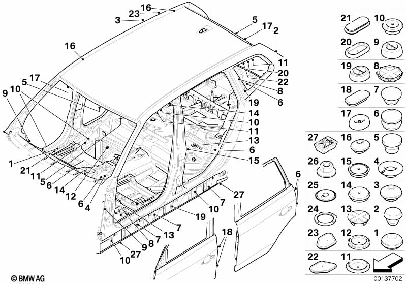 Genuine BMW Mini 51713402712 E70 E71 Sealing Plug D=20mm (Inc. X6 M50dX, X5 M & X5 3.0sd) | ML Performance EU Car Parts