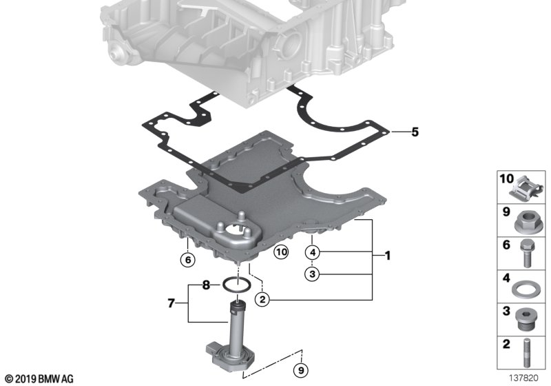 Genuine BMW 11137540750 E53 Oil Pan (Inc. X5 4.4i) | ML Performance UK Car Parts