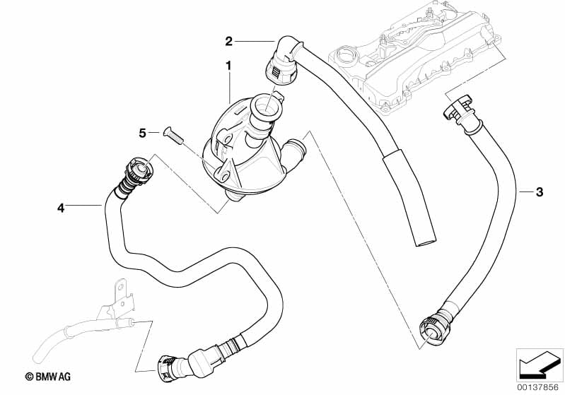 Crankcase-Ventilation/oil separator