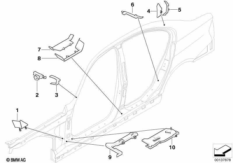 Cavity shielding, side frame