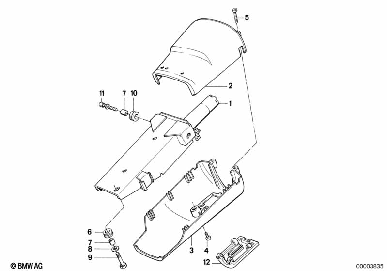 Steering column-tube/trim panel