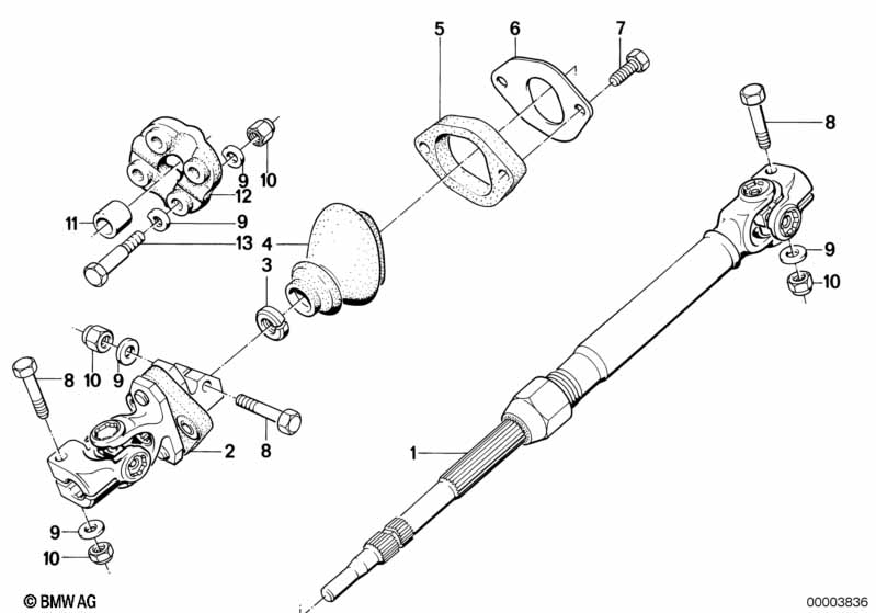 Steer.col.-lower joint assy