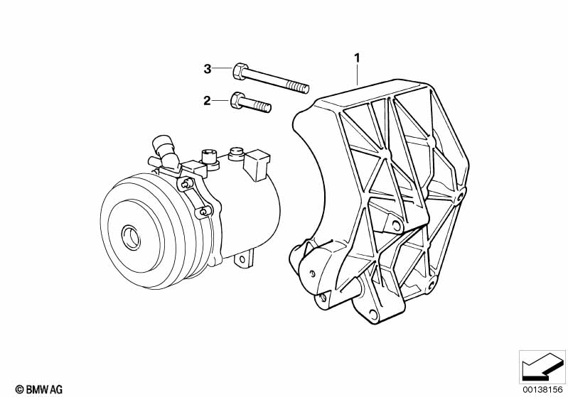 Climate compressor supporting bracket