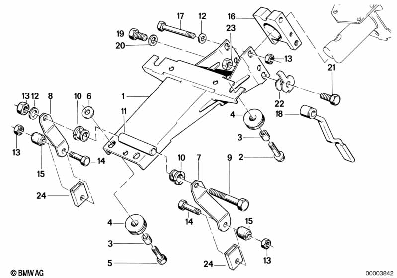 Steering column-adjustable/single parts