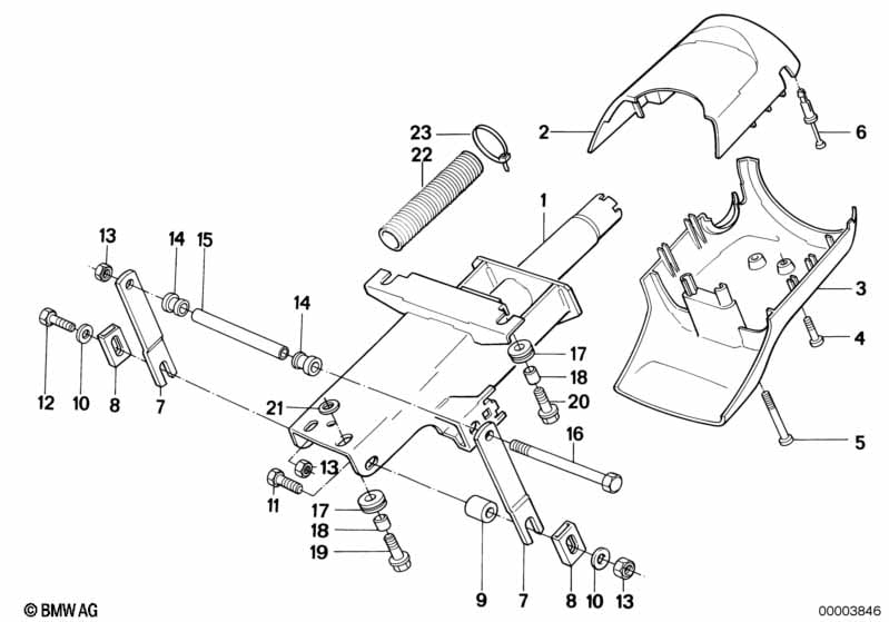 Steering column-tube/trim panel