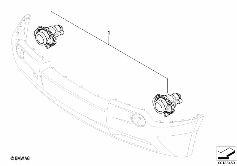 Installing set fog lamps