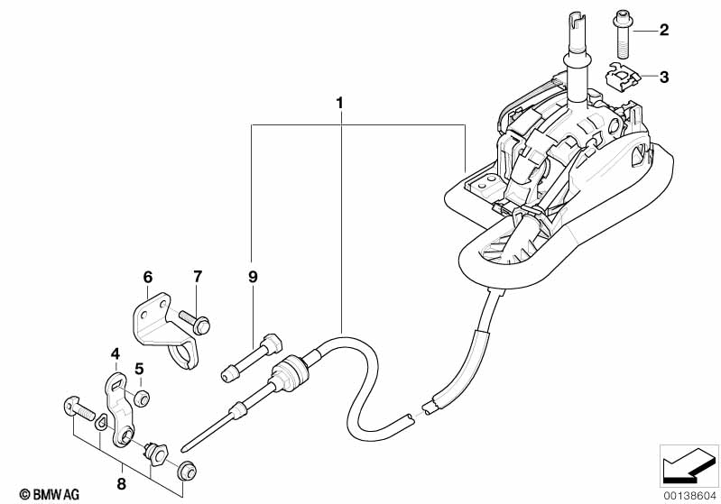 Autom.transmiss.steptronic shift parts