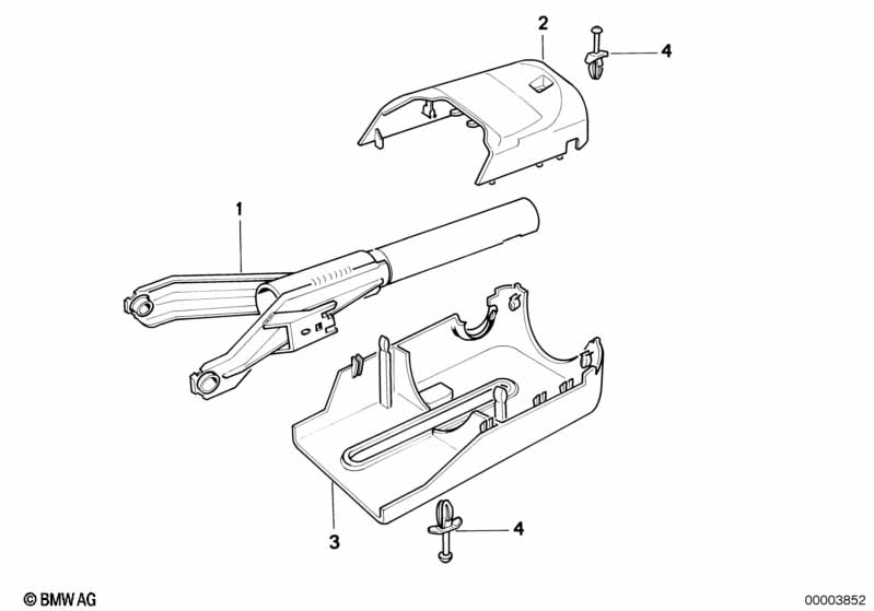 Steering column-tube/trim panel